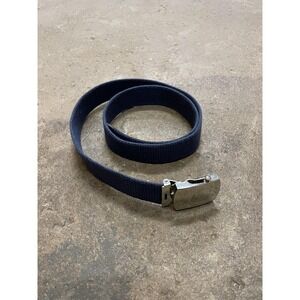 Belt Mens One Size Blue Nylon Web Military Style Adjustable Buckle Work